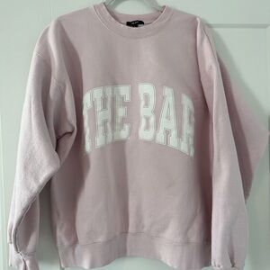 The Bar varsity sweatshirt in blush